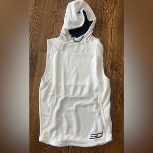 Under Armour Steph Curry White sleeveless hoodie